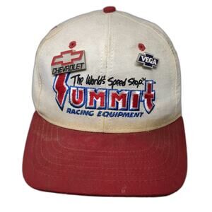 Summit Racing Snapback White Red One Size Chevrolet Vega Pins Gear Equipment Hat
